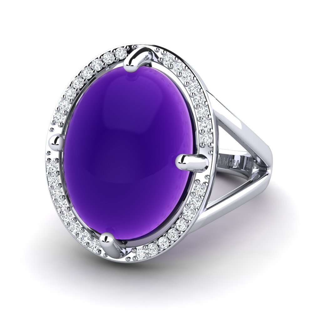 Cabochon Ametista Anel Harolde