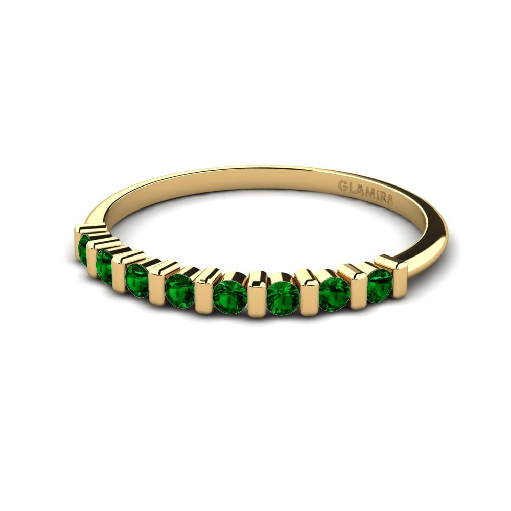 14ct Yellow Gold Green Zirconia Ring Harriet