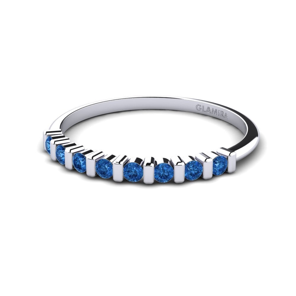 Circonita Azul Oscuro Anillo Harriet