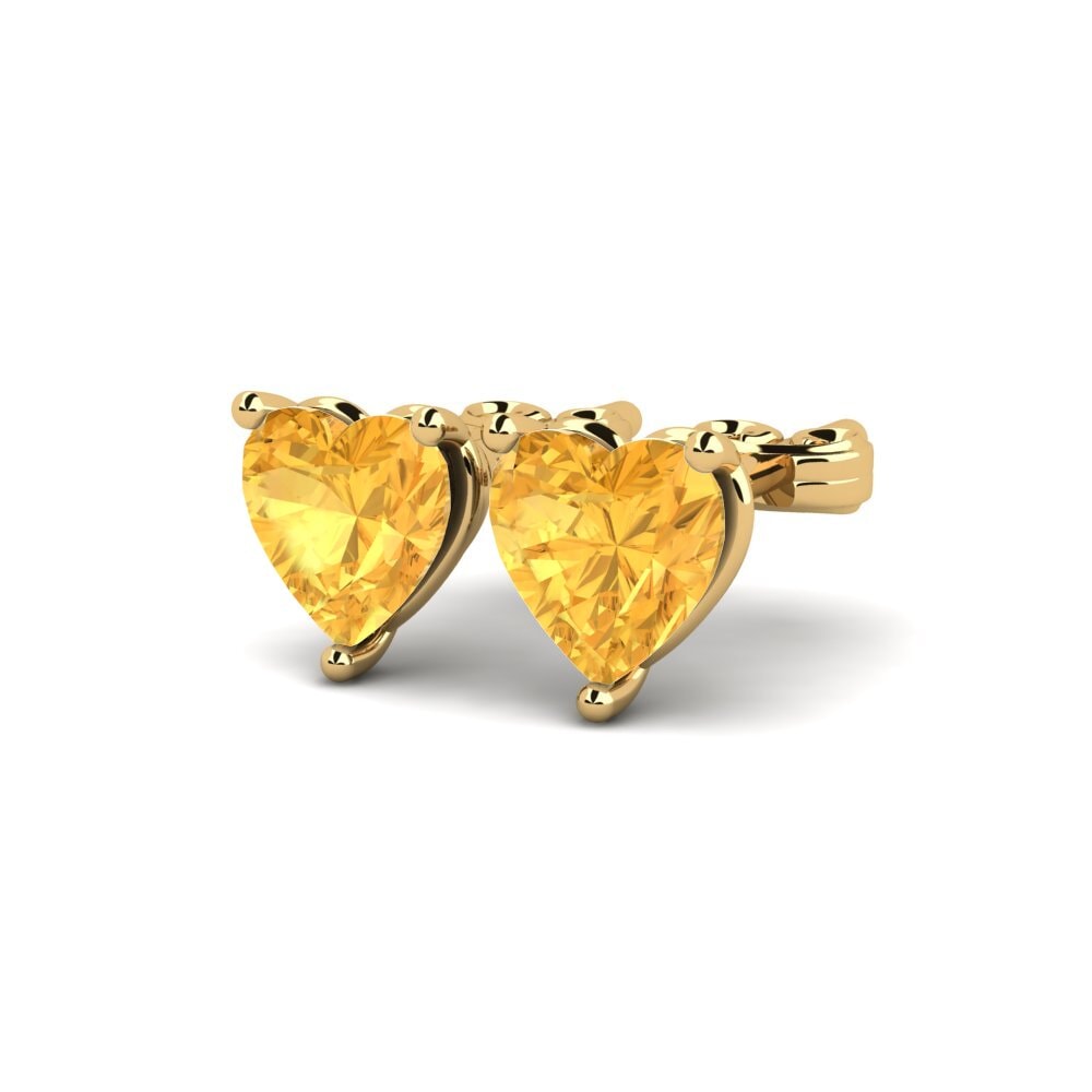 14k Oro Amarillo Citrino Pendiente de mujer Hartwick