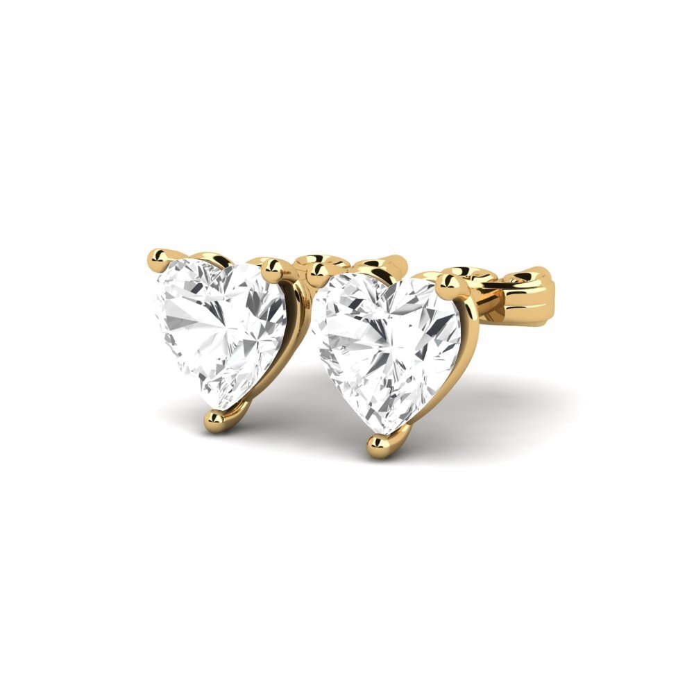 yellow-375 diamante-safira Brincos Feminino Hartwick