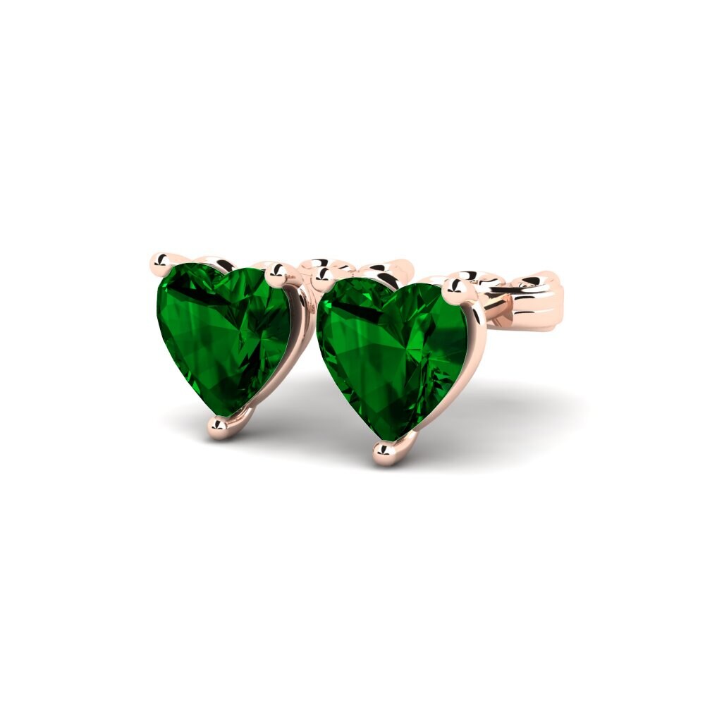 Oro Rosso 750 Zircone Verde Orecchino da donna Hartwick