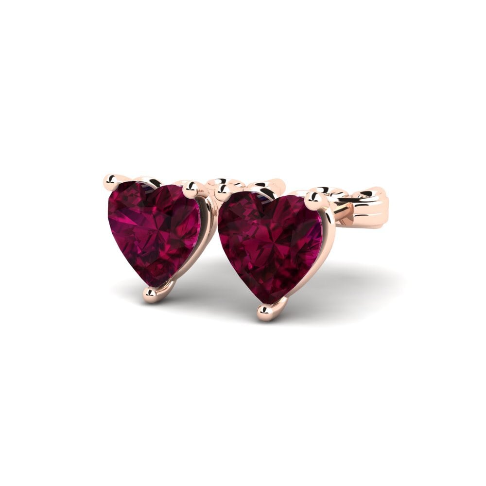 9ct Rose Gold Rhodolite Garnet Women's Earring Hartwick