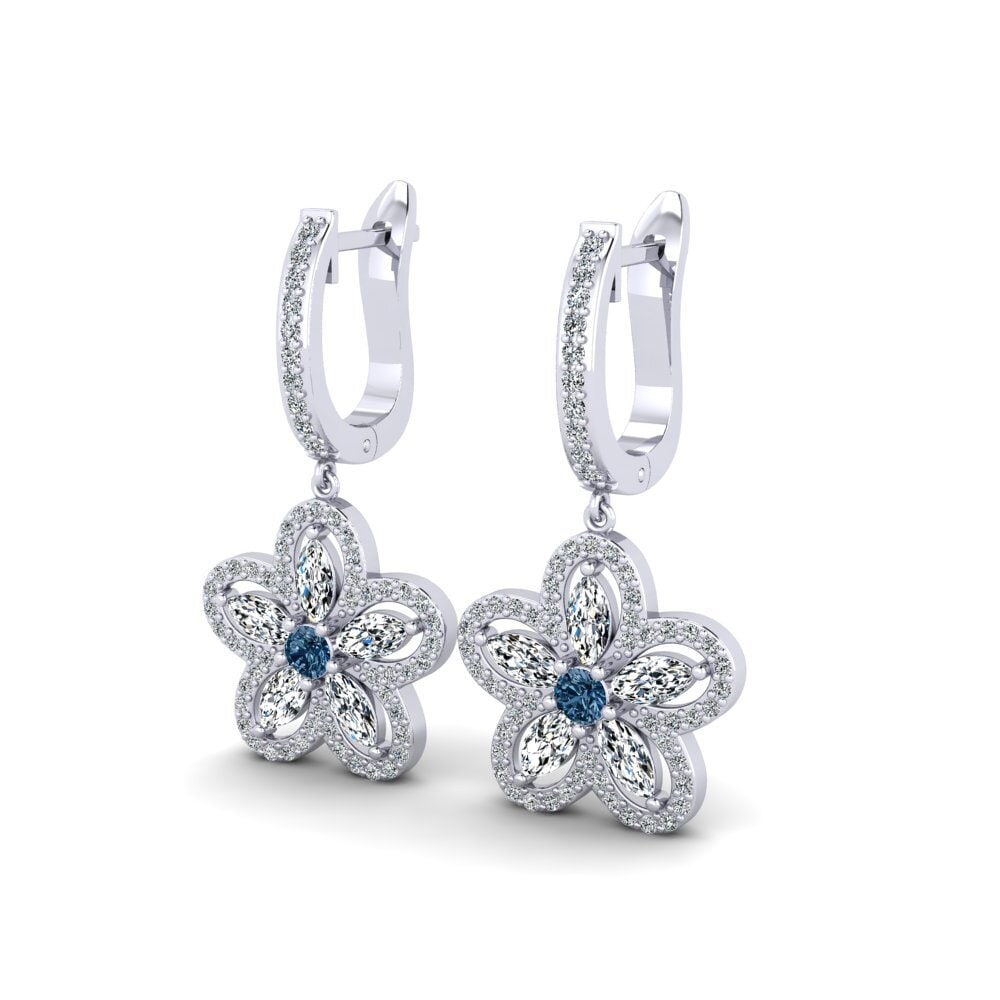Blue Diamond Women's Earring Hashi