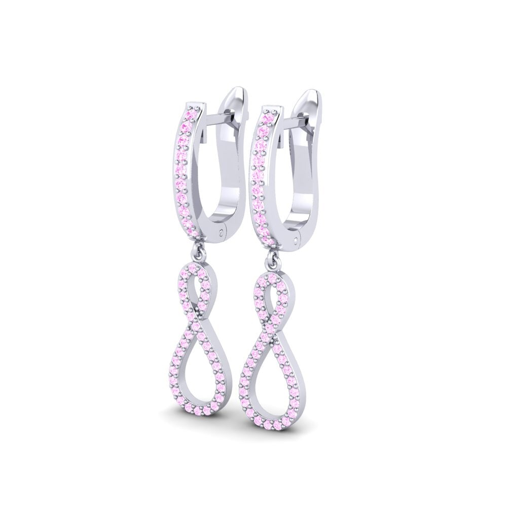 Pink Sapphire Women's Earring Hashing
