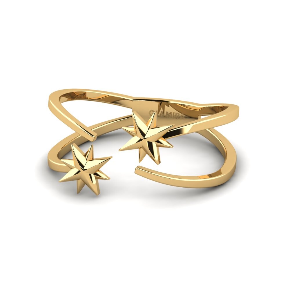 9k Oro Amarillo Anillo Hassaleh