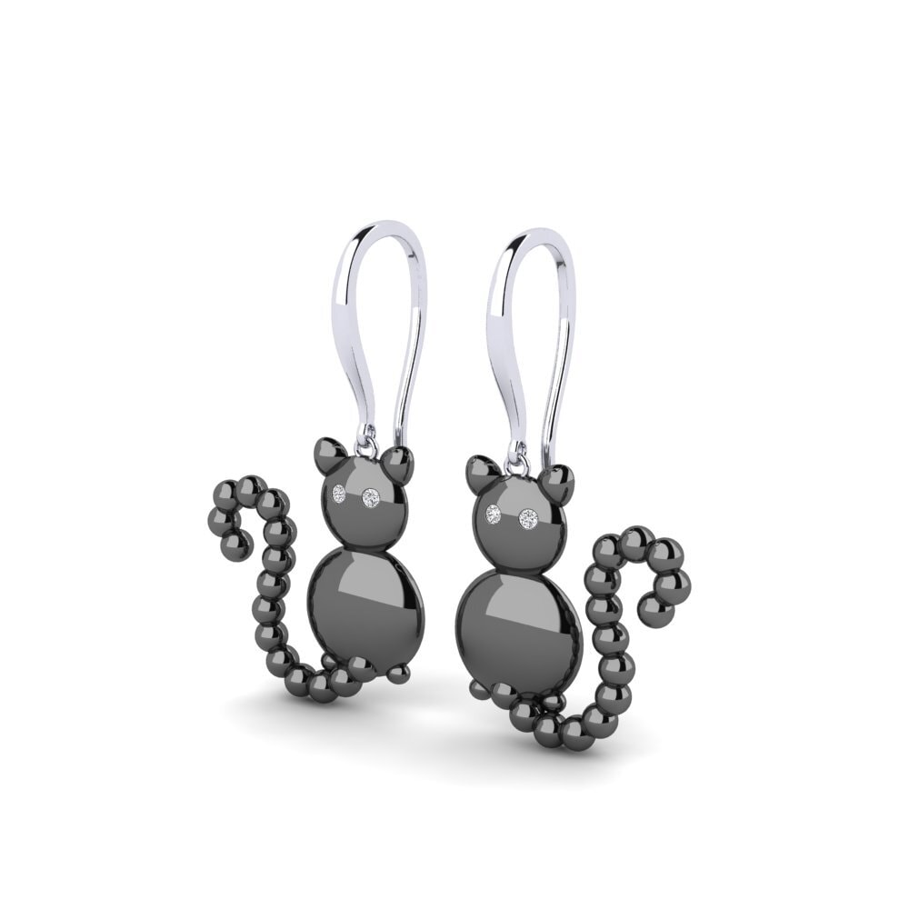 Paladio 950 Diamante Pendiente de mujer Hatol