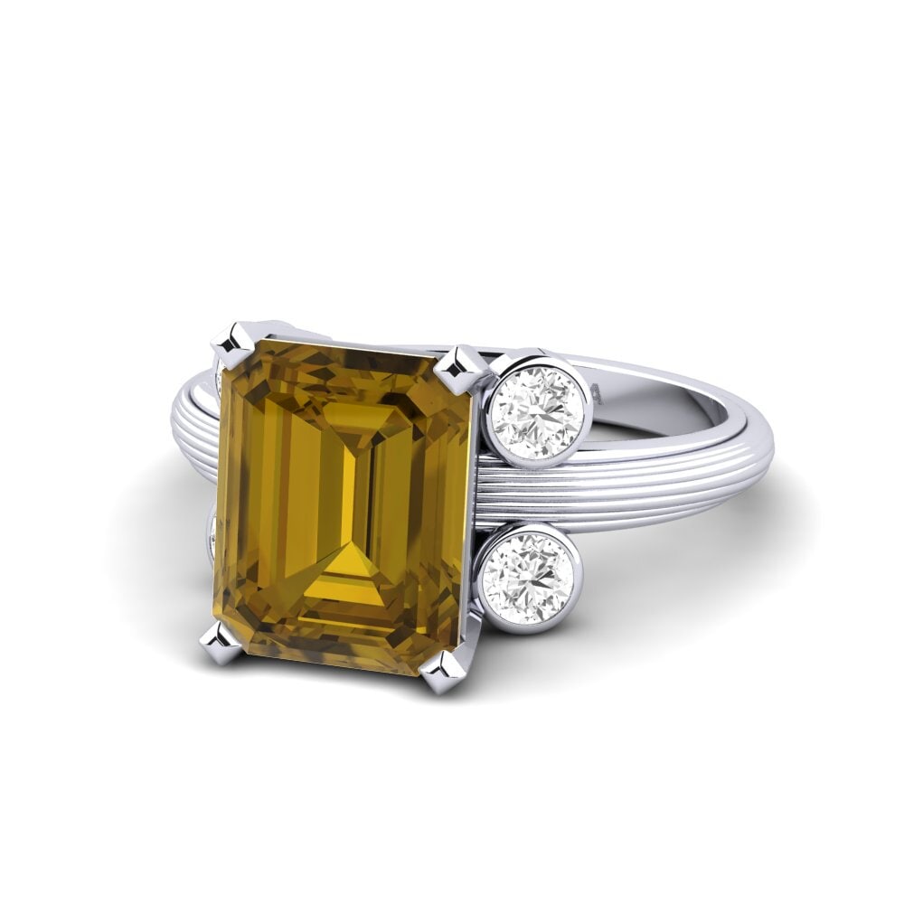 Brown Zircon Engagement Ring Hauer