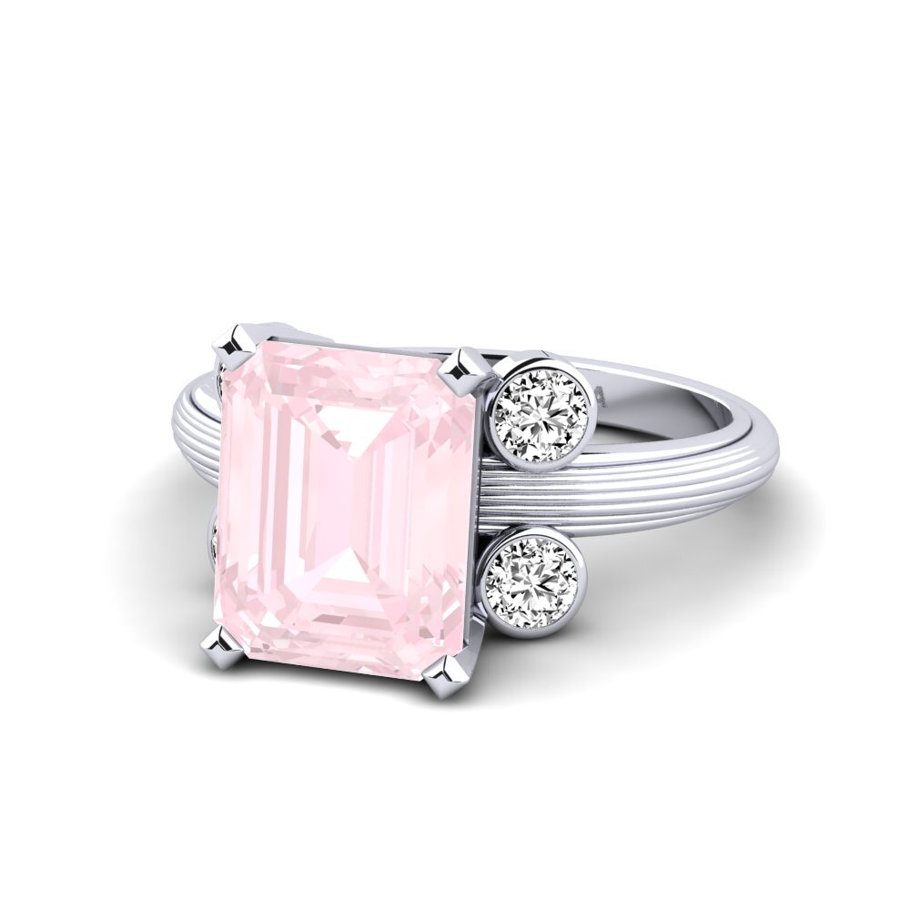 Rose Quartz Engagement Ring Hauer