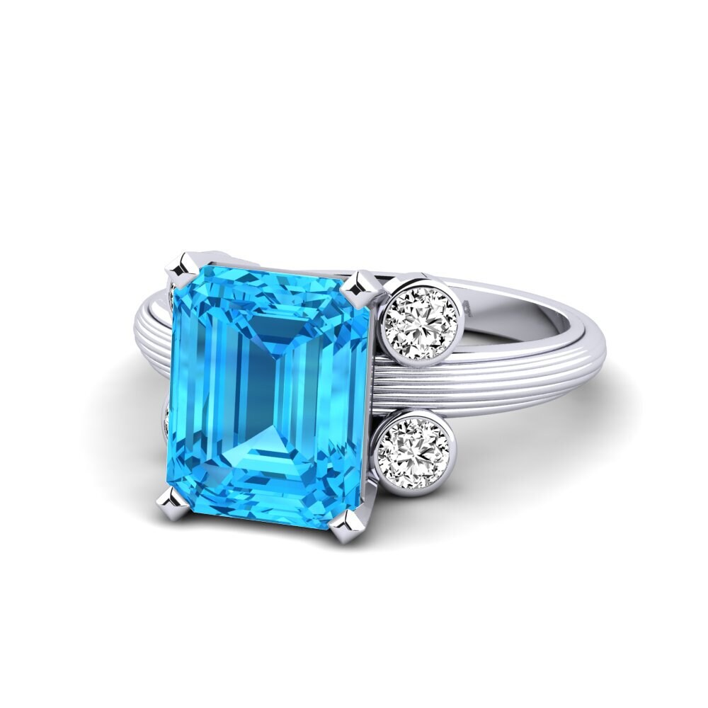 Blue Topaz Engagement Ring Hauer