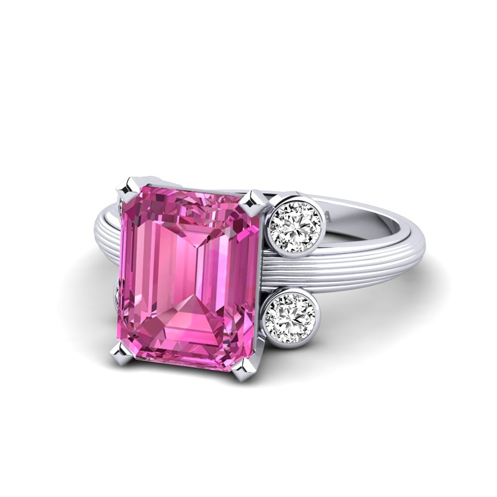Topacio Rosa Anillo de compromiso Hauer