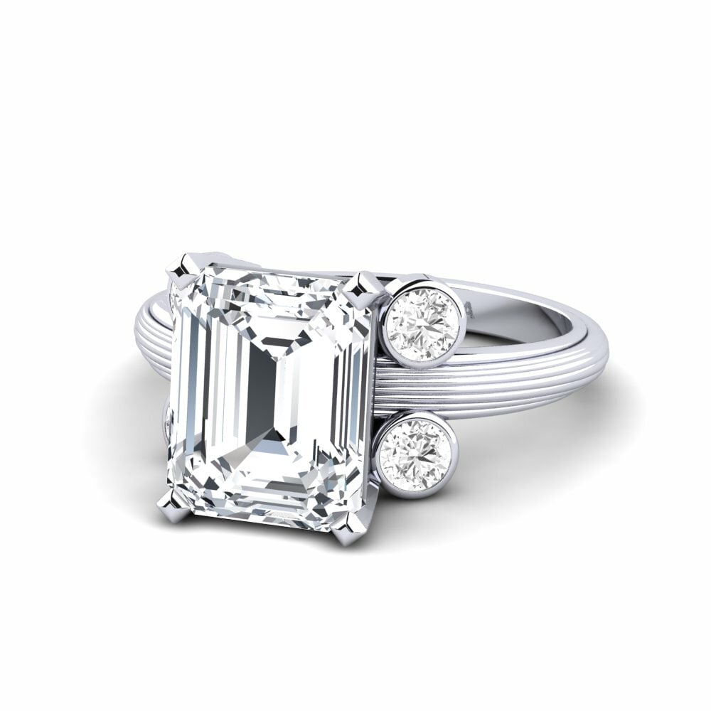 White Zircon Engagement Ring Hauer