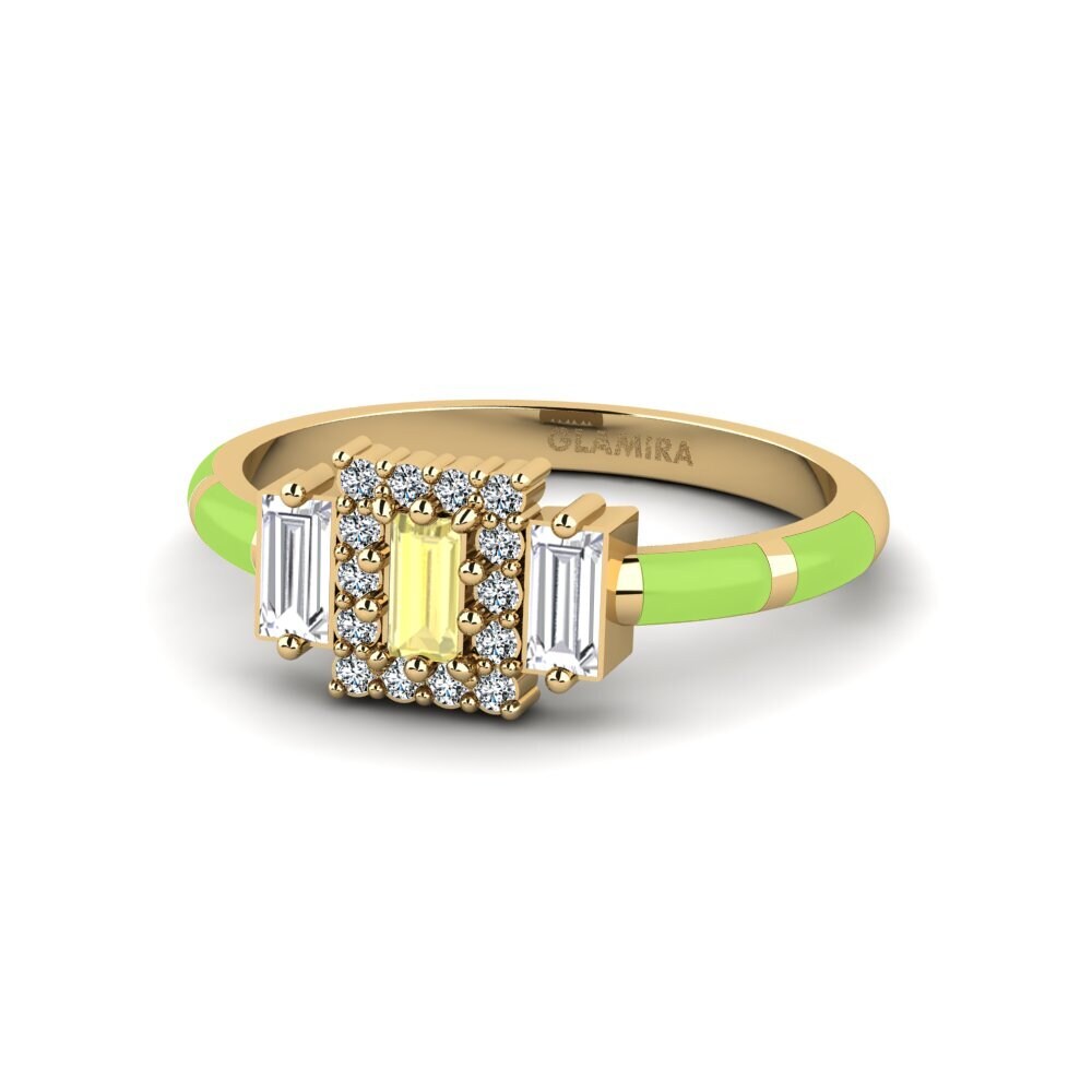 Zafiro amarillo Anillo Hauskaa