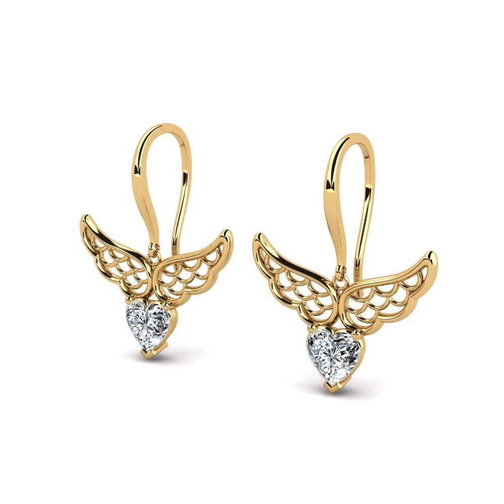 Gelbgold 585 Damen ohrring Haverel