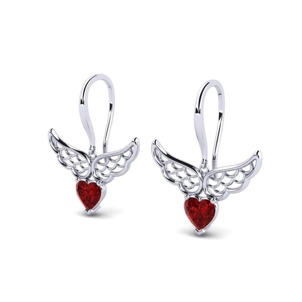 Đá Ruby (Đá nhân tạo) Bông tai nữ Haverel
