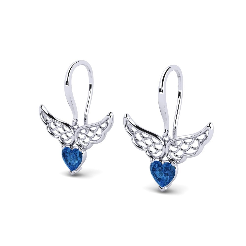 Donker Blauwe Zirkoon Dames Oorbellen Haverel