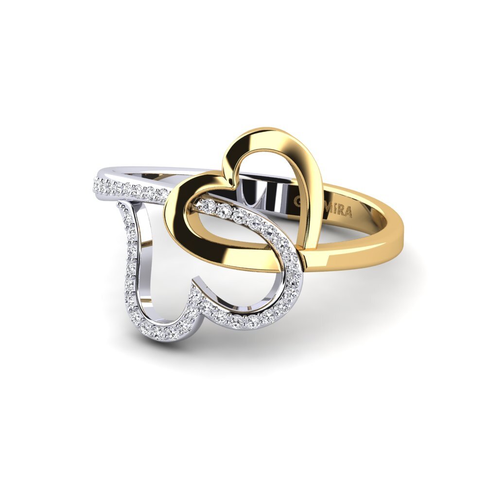 14ct Yellow & White Gold Lab Grown Diamond Ring Haycraft