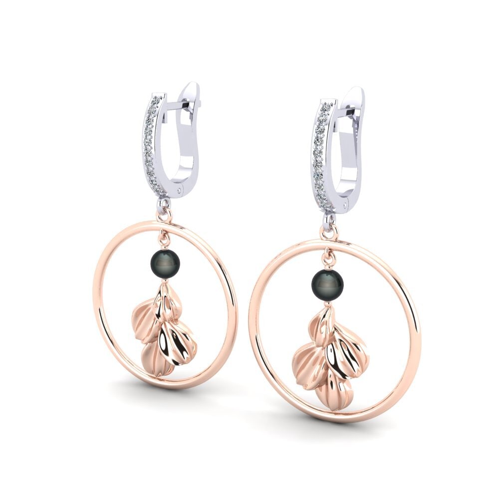 14ct Rose / White Gold Women's Earring Haydel