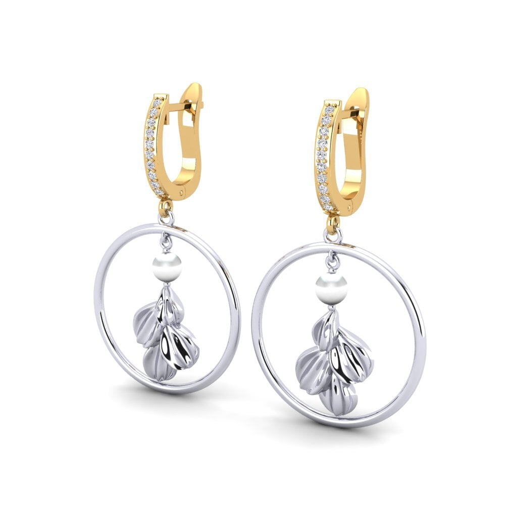 18ct White & Yellow Gold Lab Grown Diamond Women's Earring Haydel