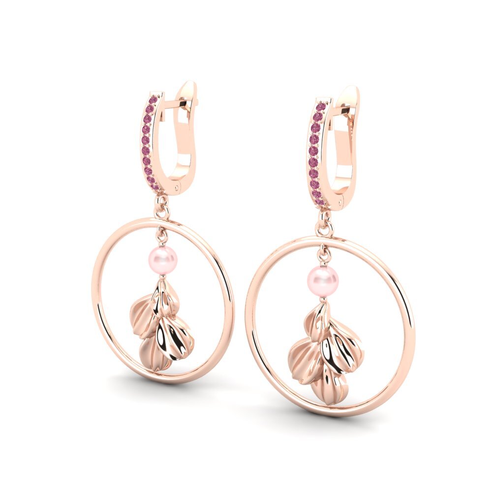 Granate Rhodolite Pendiente de mujer Haydel