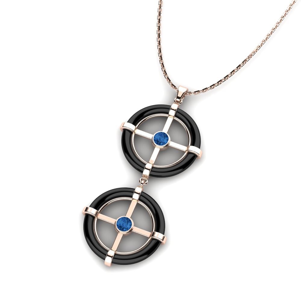 Circonita Azul Oscuro Colgante de Mujer Hayford
