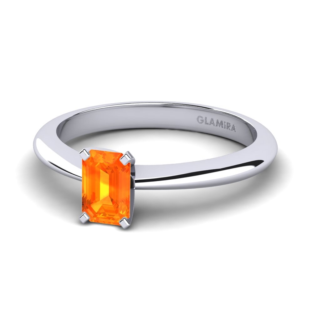 Zafiro Naranja Anillo de compromiso Hayley 0.62crt