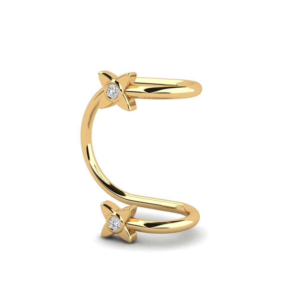 14k Oro Amarillo Pendiente de mujer Hazelip