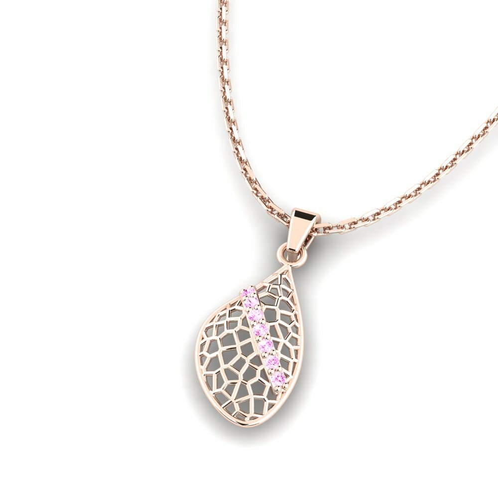 Roze Saffier Dames Hanger Heatmor