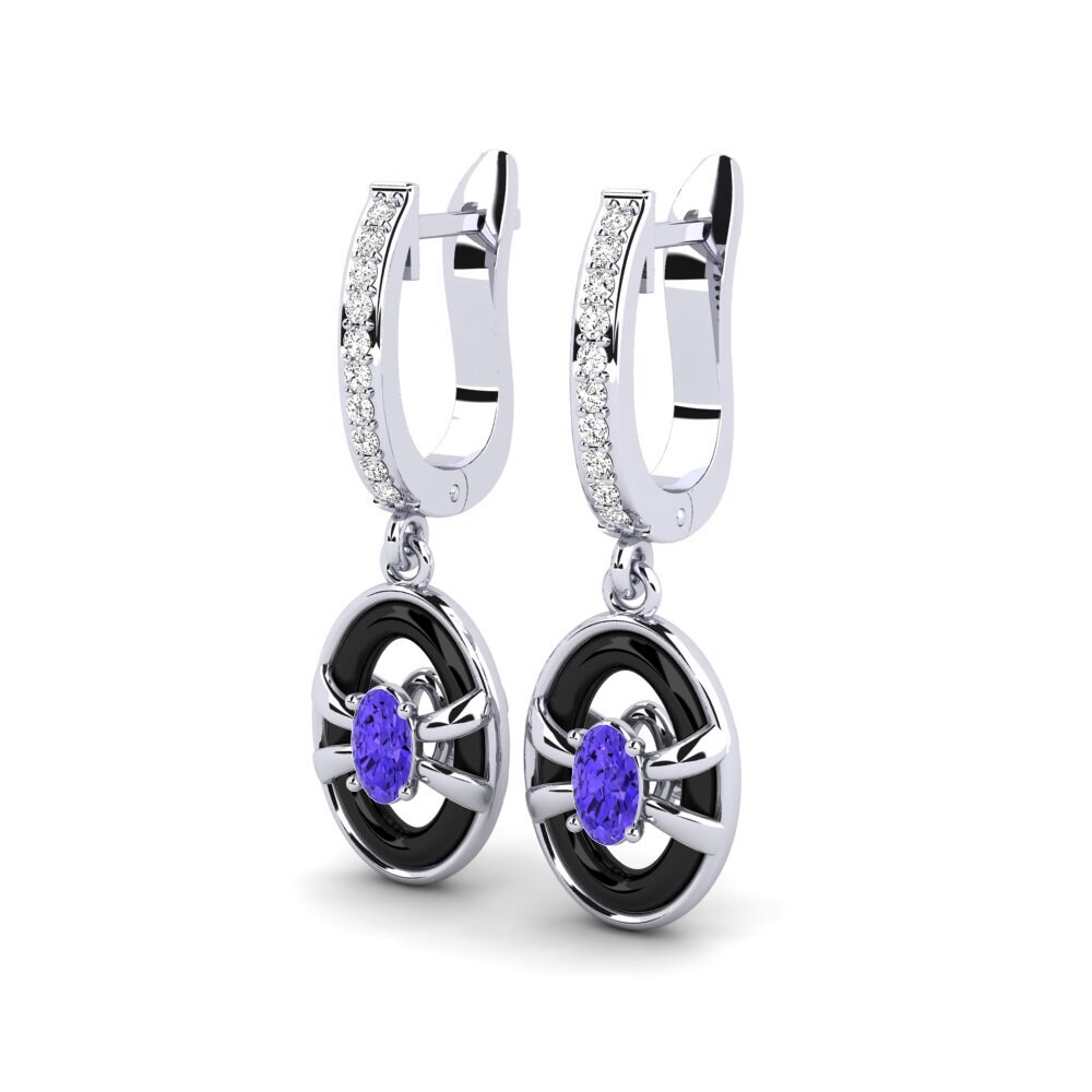 Platino 950 Tanzanita Pendiente de mujer Hedvig