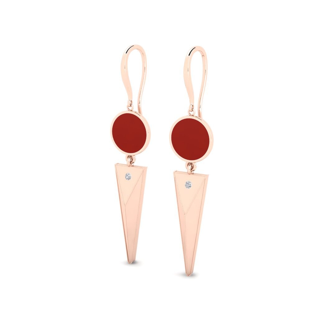 18k Oro Rosa Pendiente de mujer Hedwiga