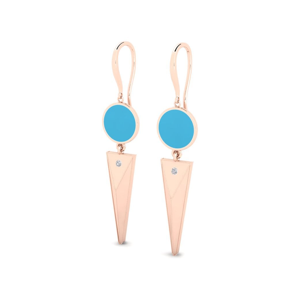 18k Oro Rosa Pendiente de mujer Hedwiga