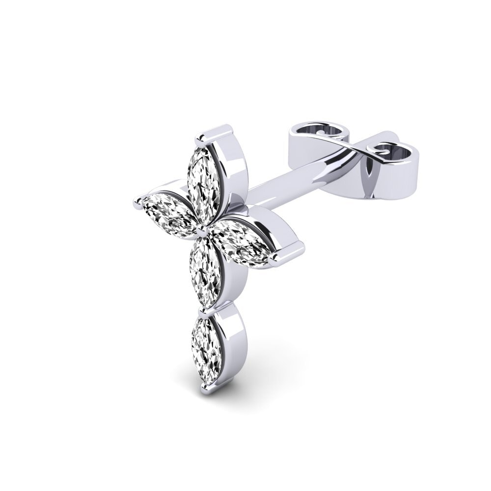 950 Palladium Moissanite Men's Earring Heelies