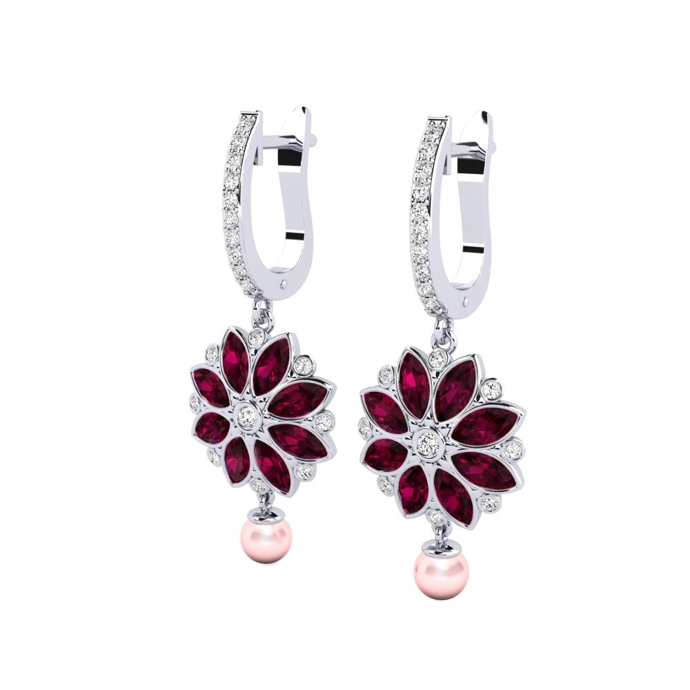 Granate Rhodolite Pendiente de mujer Heeren