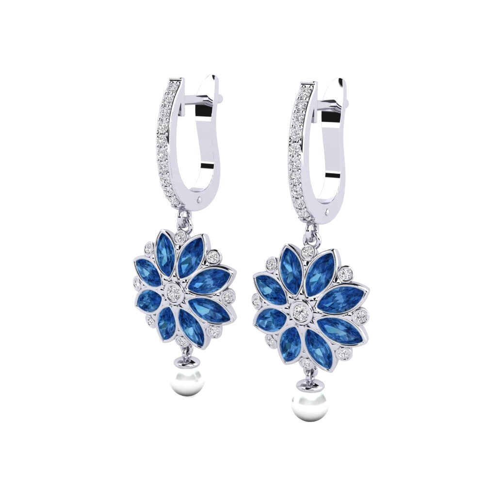 Dark Blue Zirconia Women's Earring Heeren