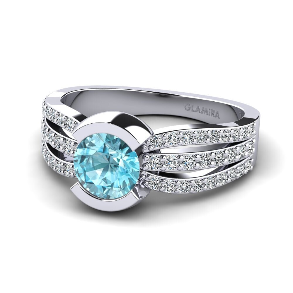 Blue Zircon Women's Ring Hehwe