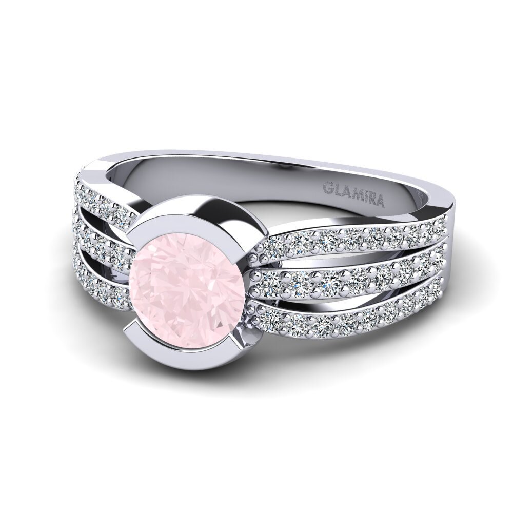 Rose Quartz Women's Ring Hehwe