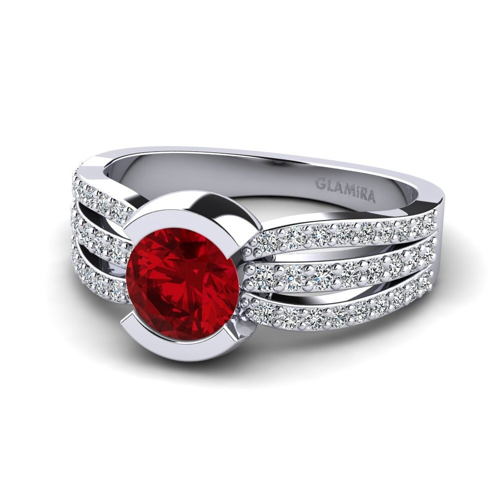 Red Zirconia Women's Ring Hehwe