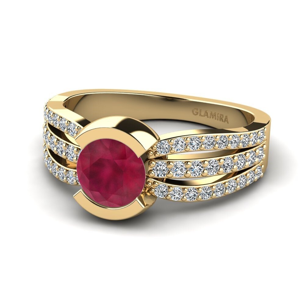 Rubí Anillo de Mujer Hehwe