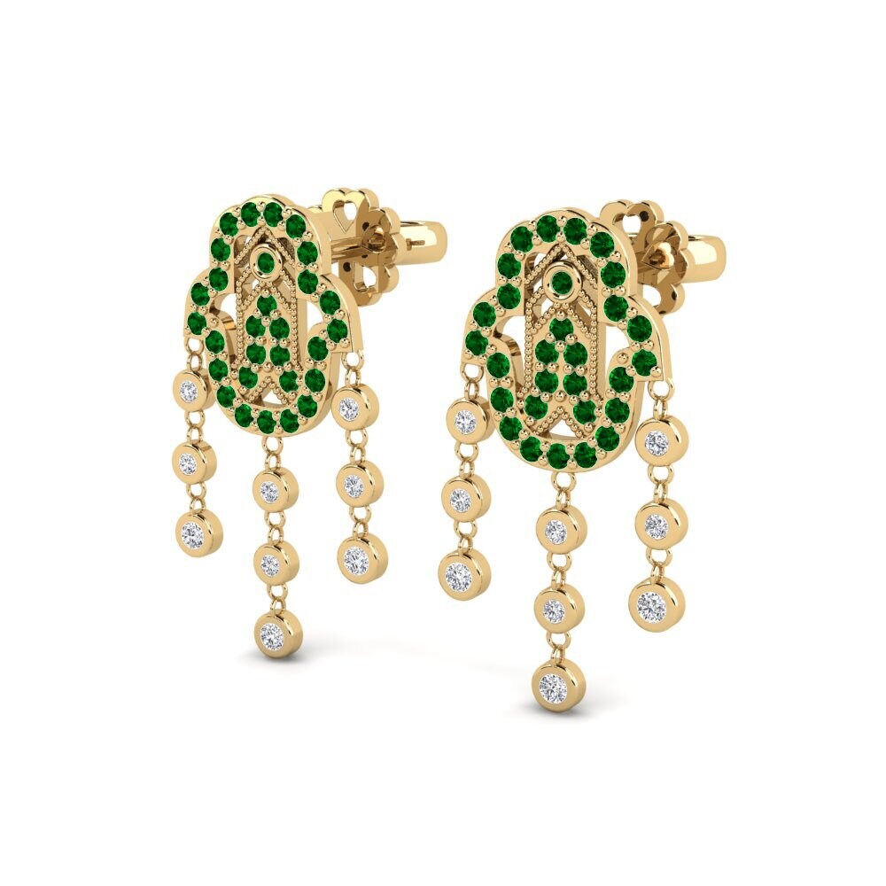 Zircone Vert Boucle d'oreille femme Heillaseler