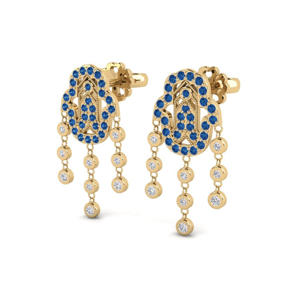 sapphire-zirconia ต่างหู Heillaseler