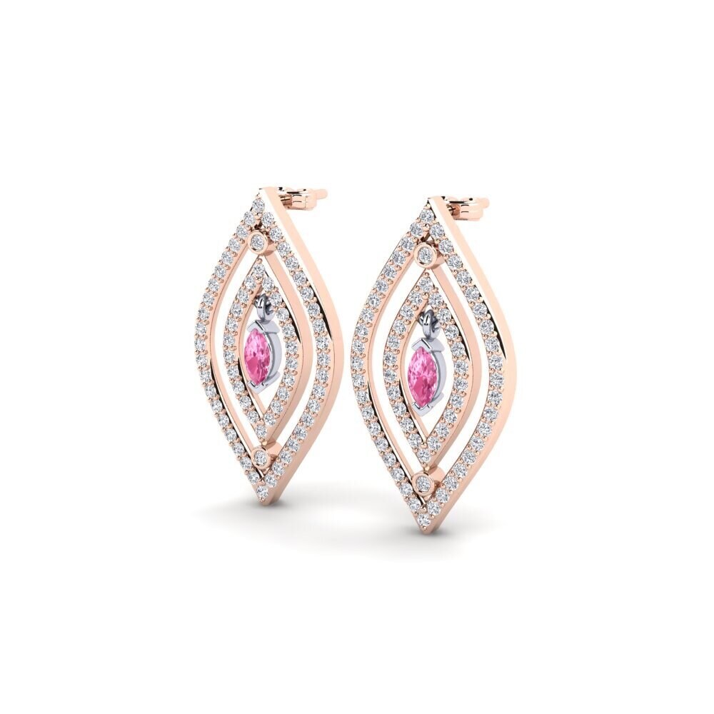 Marquise Pink Sapphire Women's Earring Heilyn