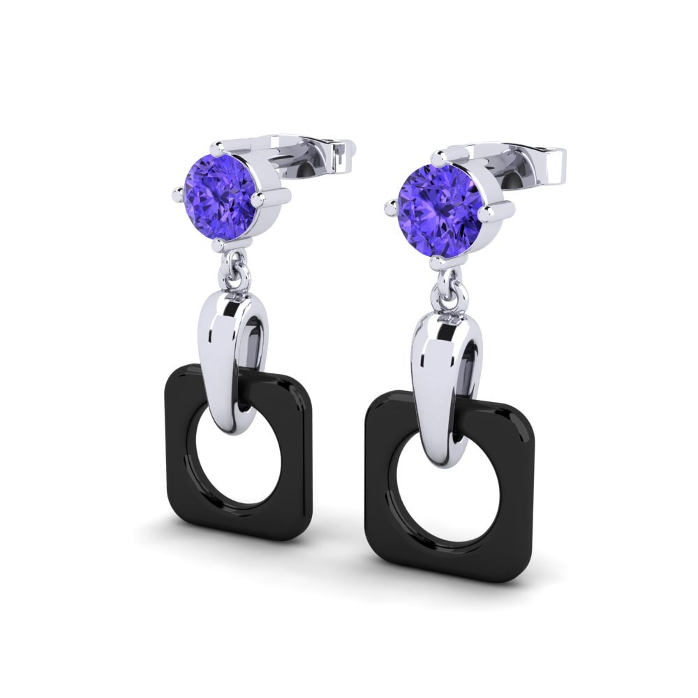 Platino 950 Tanzanita Pendiente de mujer Heisler