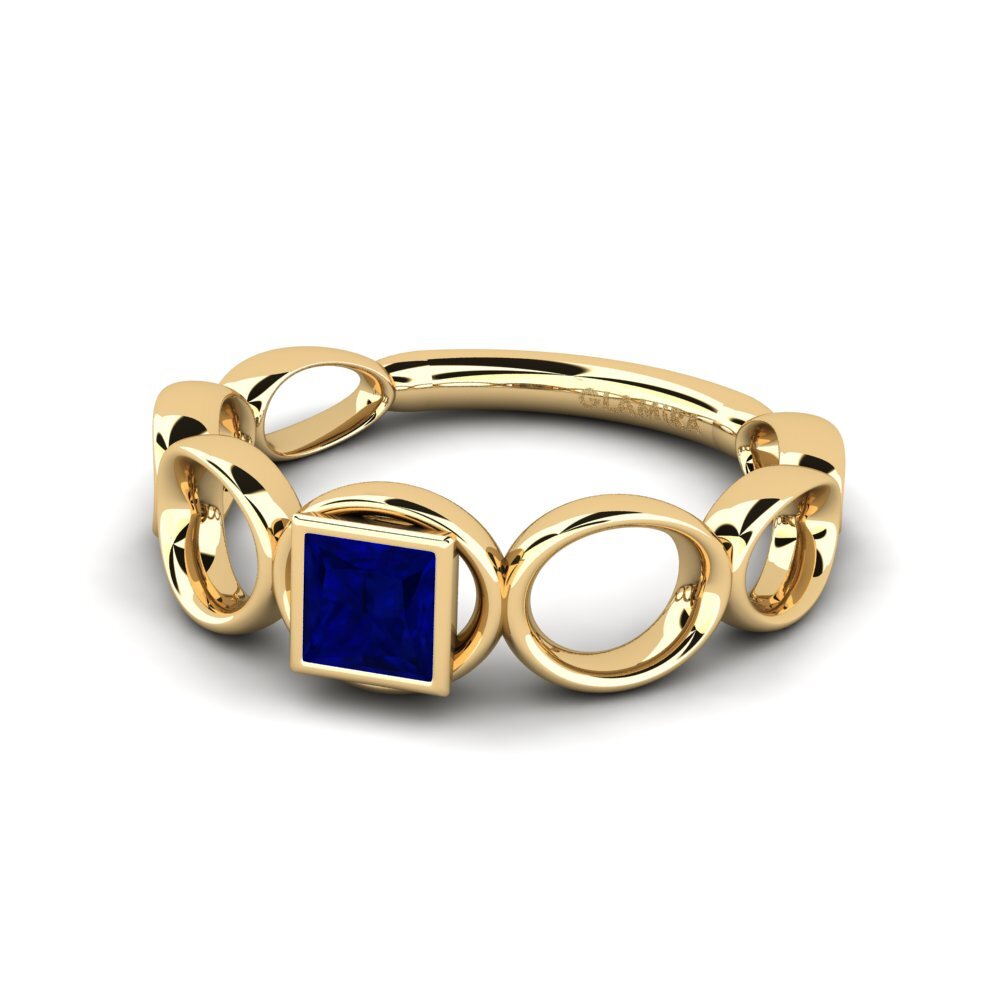 Princess Sapphire Engagement Ring Heito