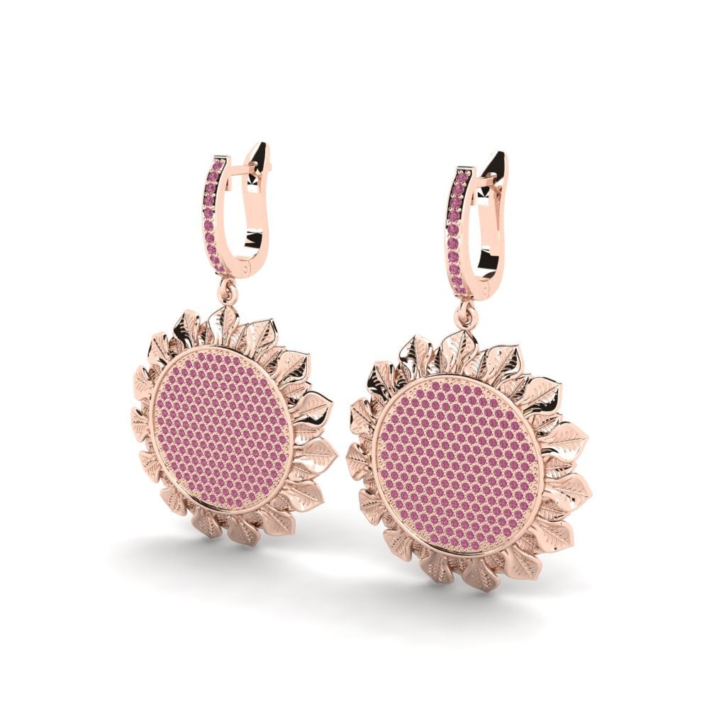 Rhodolite Garnet Women's Earring Helalit