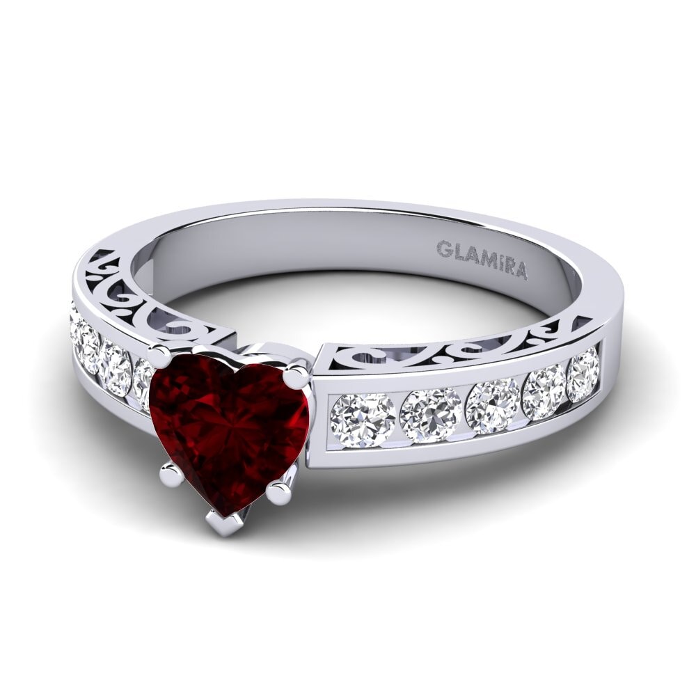 Garnet Engagement Ring Helena