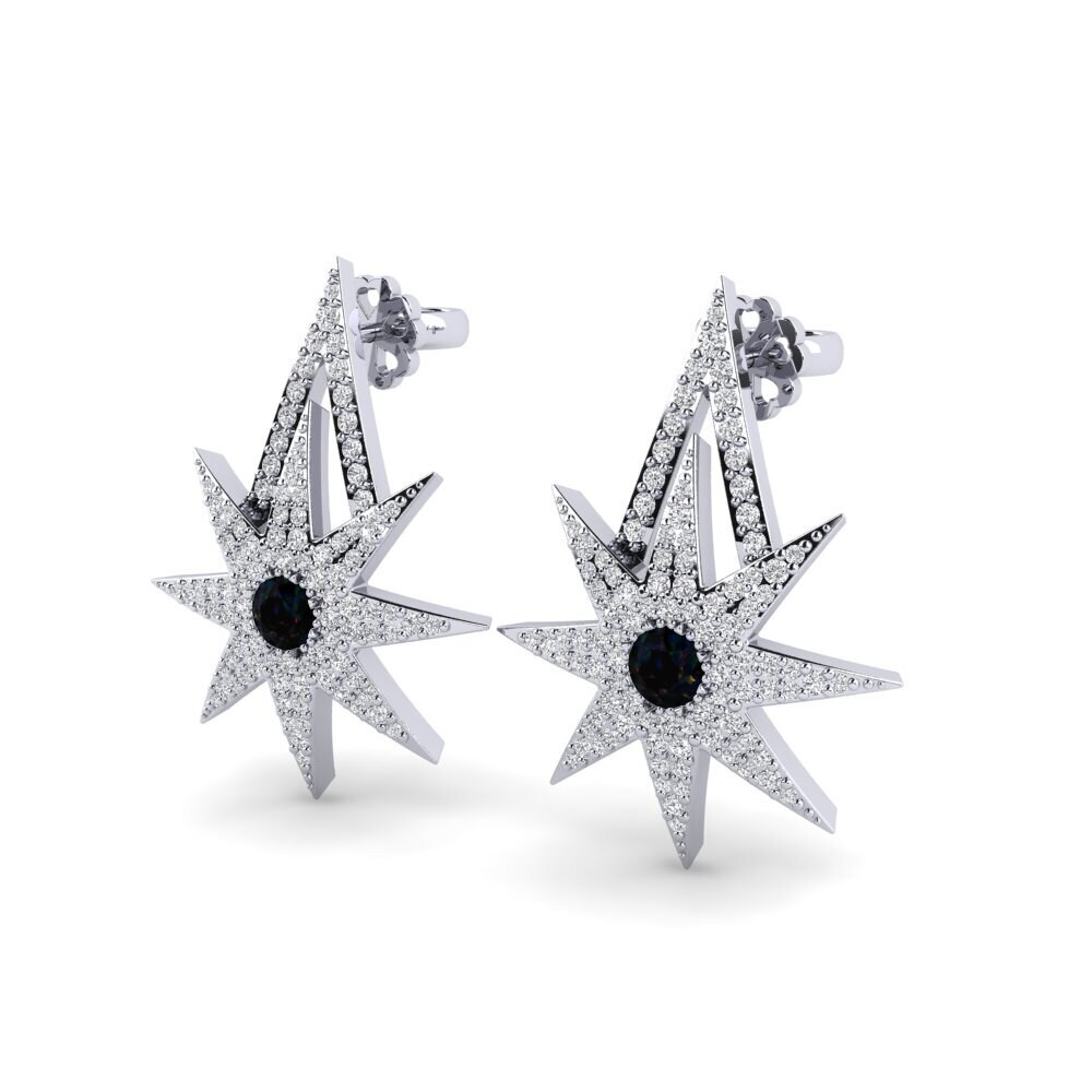 Đá Opal Đen Bông tai nữ Helenos