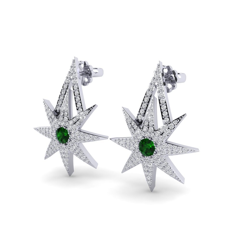 Đá Tourmaline Xanh / Bích tỷ Bông tai nữ Helenos