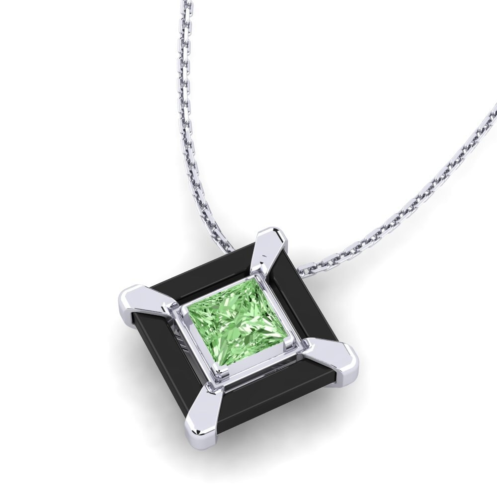 Diamante Verde Colgante de Mujer Helget