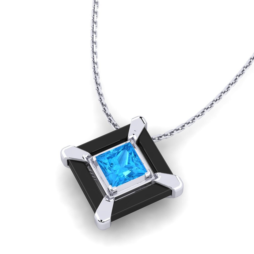 Topacio azul Colgante de Mujer Helget
