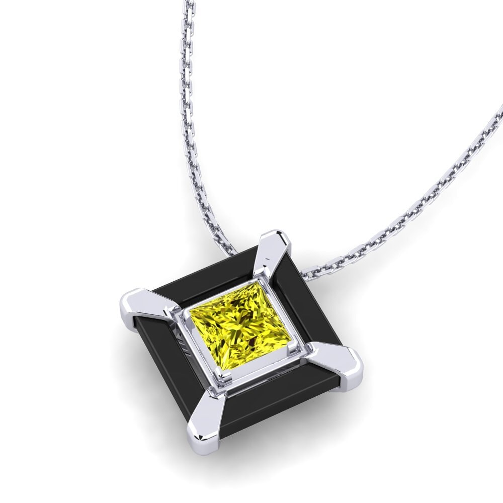 Diamante Amarillo Colgante de Mujer Helget
